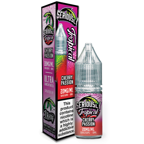 Cherry Passion E-Liquid Nicotine Salt By Doozy Seriously Salty Tropical 10ml - Vapestore Direct