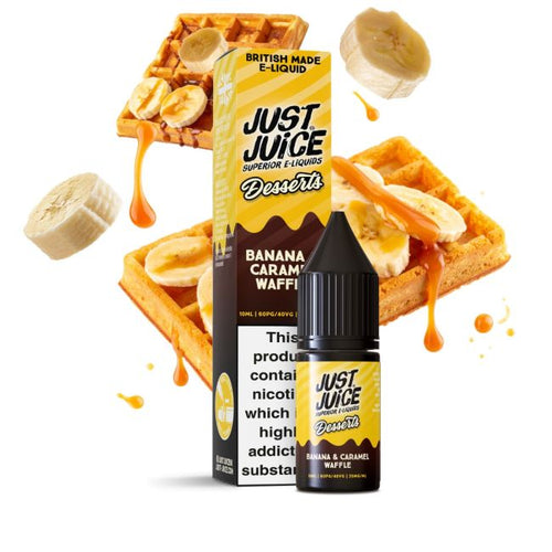 Banana Caramel Waffle Dessert Salts E-Liquid Nicotine Salt By Just Juice 10ml - apestore Direct