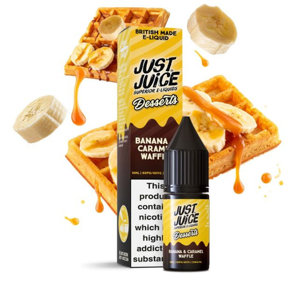 Banana Caramel Waffle Dessert Salts E-Liquid Nicotine Salt By Just Juice 10ml - apestore Direct