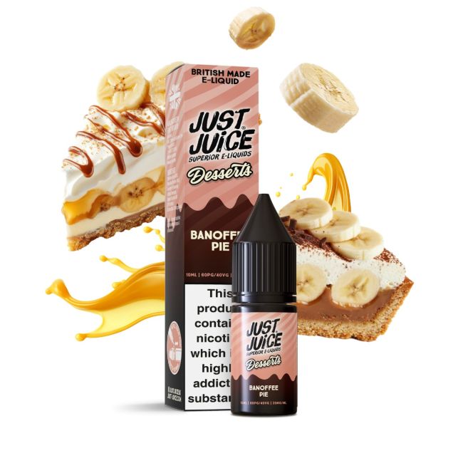 Banoffee Pie Dessert Salts E-Liquid Nicotine Salt By Just Juice 10ml - Vapestore Direct