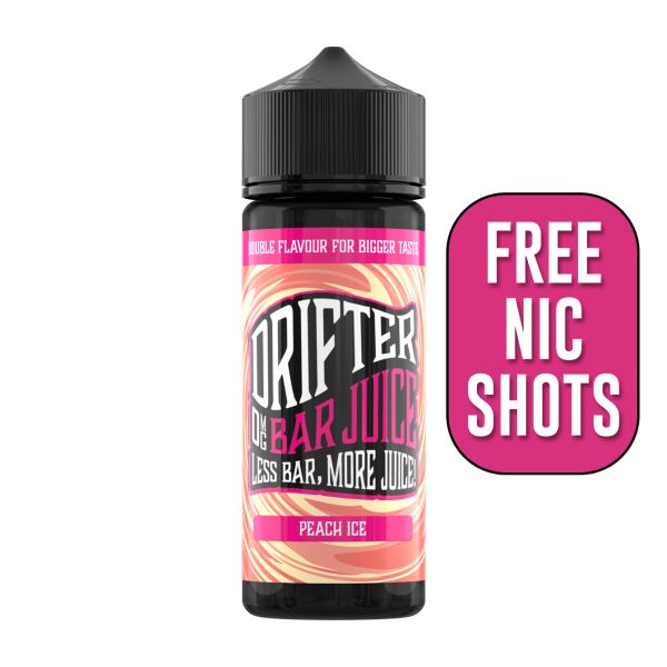 Peach Ice BAR JUICE E-Liquid Shortfill By Drifter 100ml) - Vapestore Direct