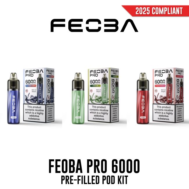 Feoba 6000 PRO Pre-Filled Vape Kit 20mg - Vapestore Direct