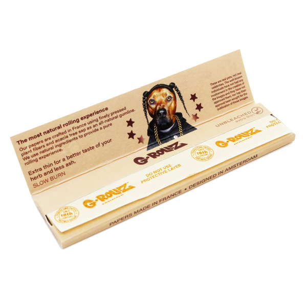 G.Rollz Pets Rock Series "Rap" Unbleached King Size Papers - Vapestore Direct