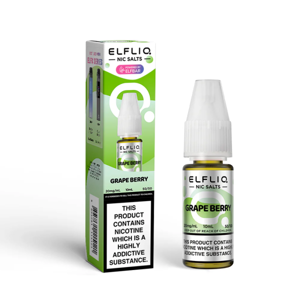 Grape Berry ELFLIQ E-Liquid Nicotine Salt By Elfbar 10ml - Vapestore Direct