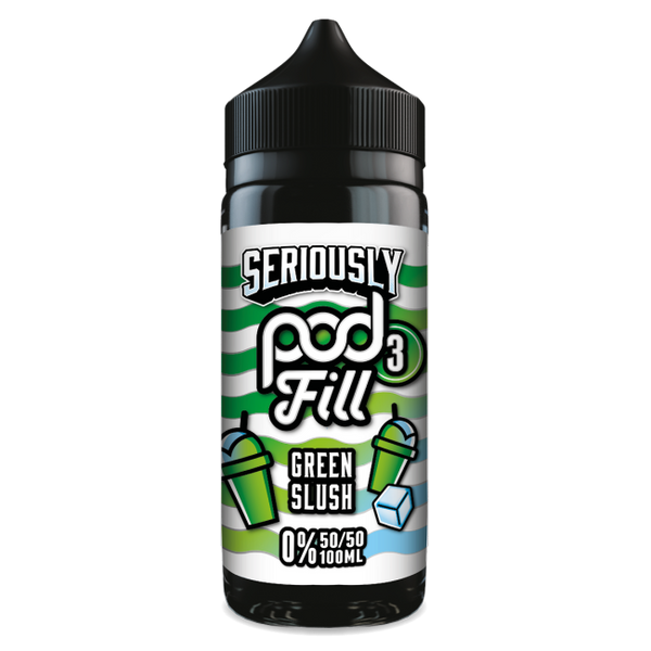 Green Slush Seriously Pod Fill 3 E-Liquid Shortfill By Doozy Vape 100ml - Vapestore Direct