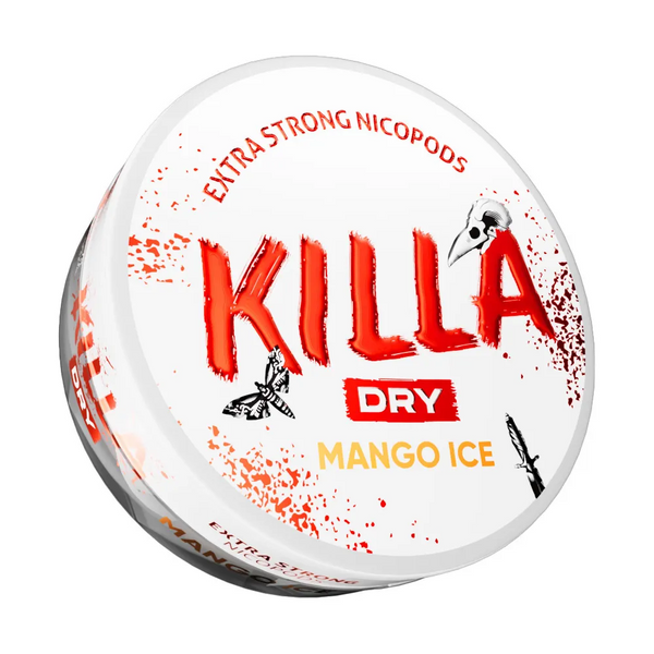 Killa DRY Mango Ice Nicotine Pouches 16mg - Vapestore Direct
