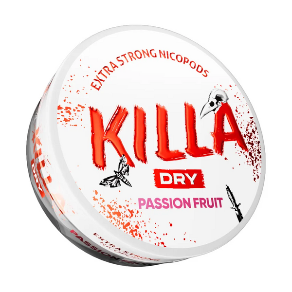 Killa DRY Passion Fruit Nicotine Pouches 16mg - Vapestore Direct
