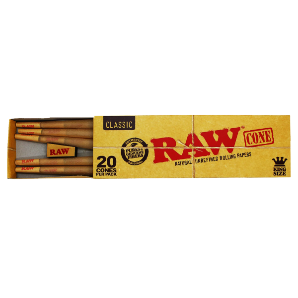 Raw Classic King Size Pre-Rolled Cones 20 Pack - Vapestore Direct