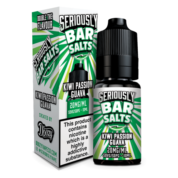Kiwi Passion Guava Seriously Bar Salts E-Liquid Nicotine Salt By Doozy Vape 10ml - Vapestore Direct