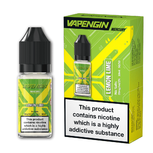 Lemon Lime Mercury E-Liquid Nicotine Salt By Vapengin 10ml - Vapestore Direct