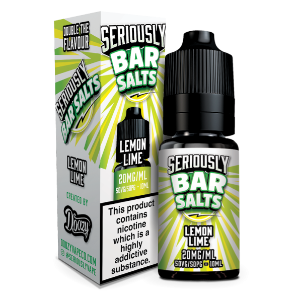 Lemon Lime Seriously Bar Salts E-Liquid Nicotine Salt By Doozy Vape 10ml - Vapestore Direct