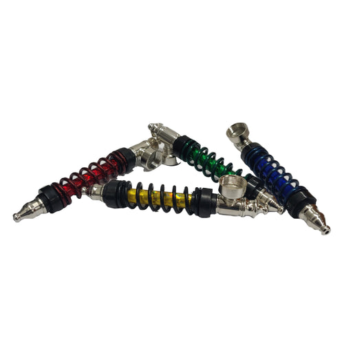 12cm Metal Spiral Smoking Pipe - Vapestore Direct