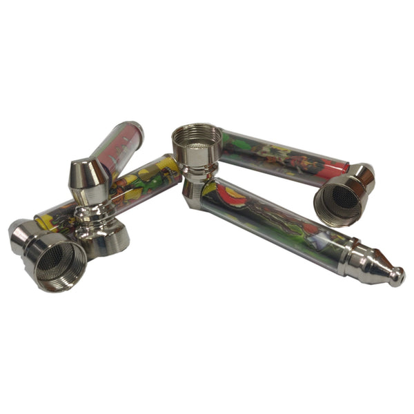 8cm Rasta Design Metal Pipe - Vapestore Direct