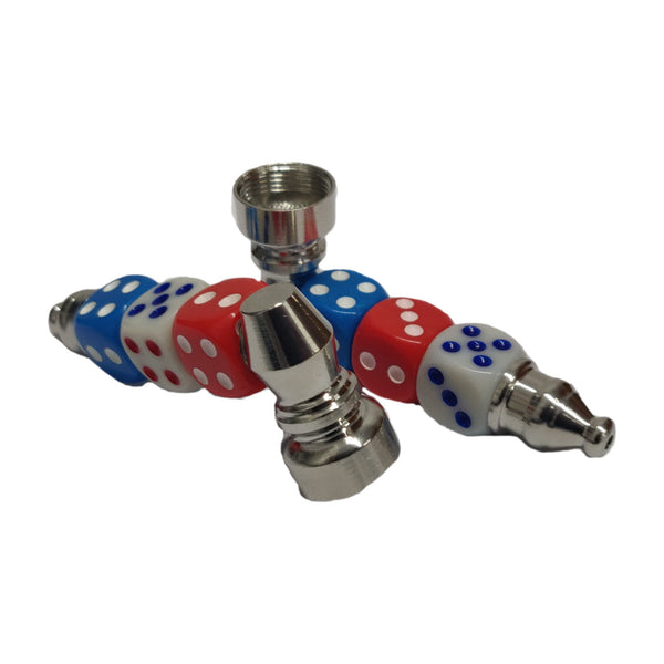 8cm Metal Dice Pipe - Vapestore Direct
