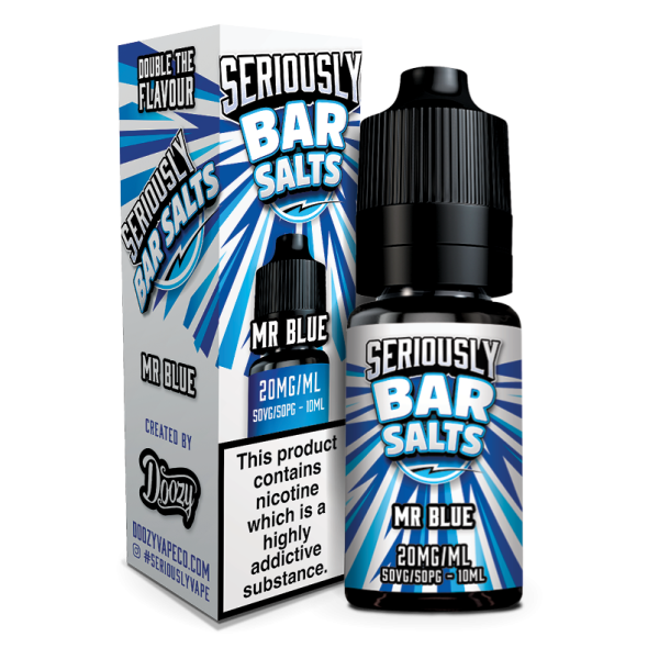 Mr Blue Seriously Bar Salts E-Liquid Nicotine Salt By Doozy Vape 10ml - Vapestore Direct