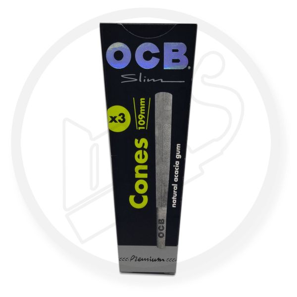 OCB Pre-Rolled Slim 109mm Premium Cones - 3pk - Vapestore Direct