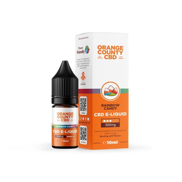 Rainbow Candy 300mg CBD E-Liquid By Orange County 10ml - Vapestore Direct
