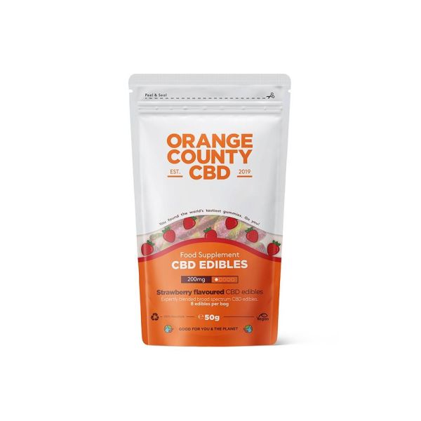 Gummy Strawberries CBD Gummies By Orange County - Vapestore Direct
