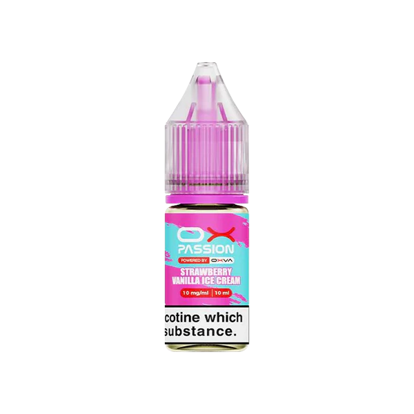 Strawberry Vanilla Ice Cream OX Passion Nicotine Salt E-Liquid By OXVA 10ml - Vapestore Direct