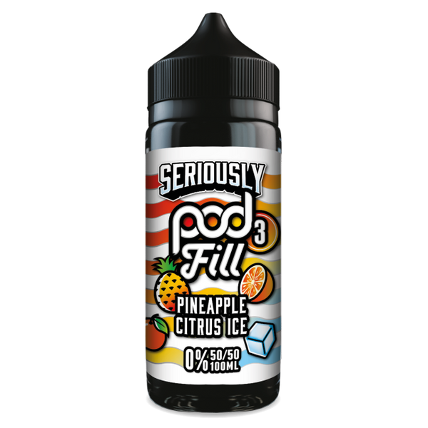 Pineapple Citrus Ice Seriously Pod Fill 3 E-Liquid Shortfill By Doozy Vape 100ml - Vapestore Direct