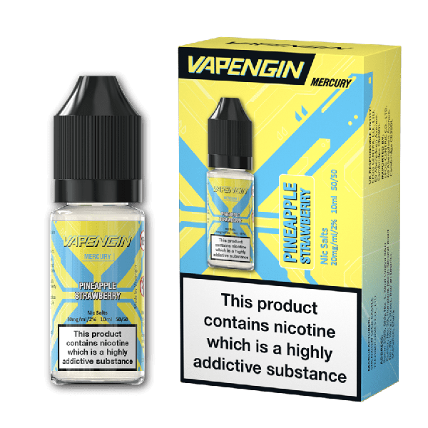 Pineapple Strawberry Mercury E-Liquid Nicotine Salt By Vapengin 10ml - Vapestore Direct