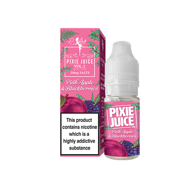 Pink Apple & Blackberries E-Liquid Nicotine Salt By Pixie Juice Vol. 2 10ml - Vapestore Direct