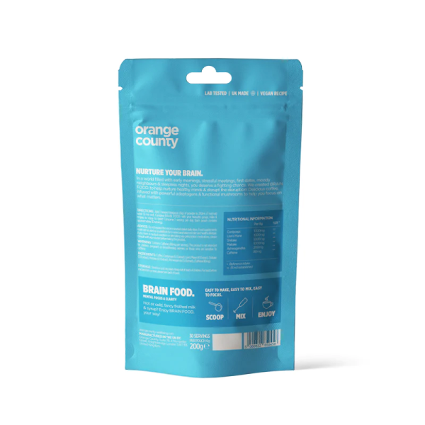 Orange County Brain Food Mushroom Coffee 200g - Vapestore Direct