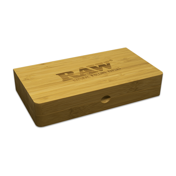 Raw Bamboo Wooden Back Flip Rolling Tray - Vapestore Direct