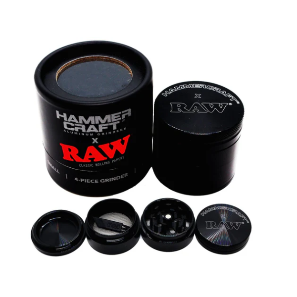 Raw Hammercraft 4 Part Metal Grinder - Vapestore Direct