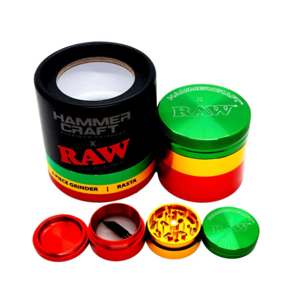 Raw Hammercraft 4 Part Metal Grinder - Vapestore Direct