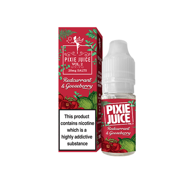 Redcurrant & Gooseberry E-Liquid Nicotine Salt By Pixie Juice Vol. 2 10ml - Vapestore Direct