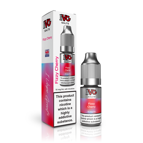 Fizzy Cherry Flavour E-Liquid Nicotine Salt By IVG TALL BOX  10ml - Vapestore Direct