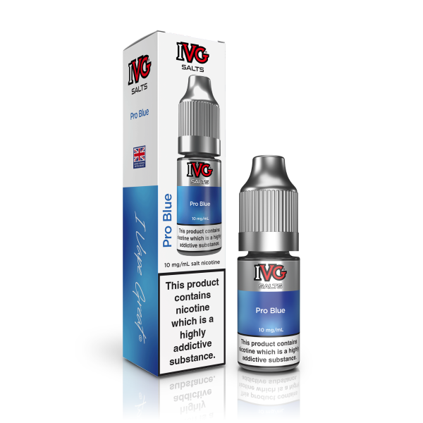 Pro Blue Flavour E-Liquid Nicotine Salt By IVG TALL BOX  10ml - Vapestore Direct