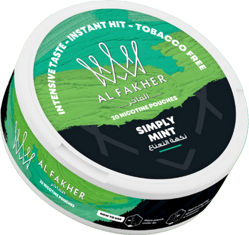 Al Fakher Simply Mint Flavour Nicotine Pouch - My Nic Pouch