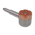 12cm Metal "Six Shooter" Smoking Pipe & Built In Grinder - Vapestore Direct