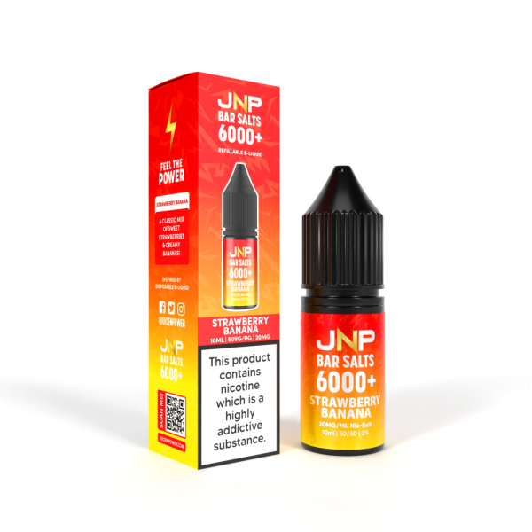 Strawberry Banana Bar Salts 6000+ E-Liquid Nicotine Salt By Juice N' Power 10ml - Vapestore Direct