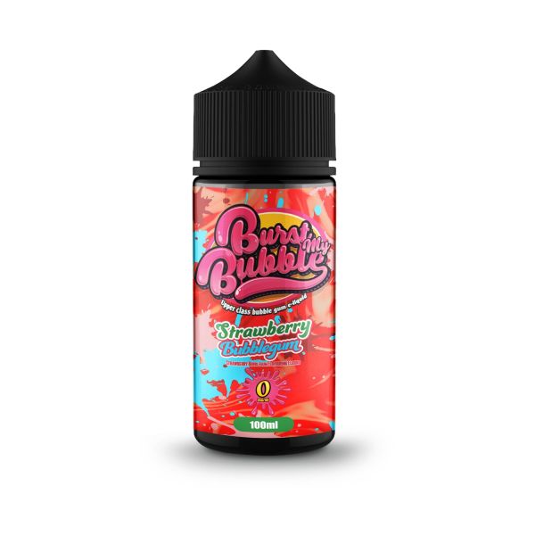 Strawberry Bubblegum E-Liquid Shortfill By Burst My Bubble 100ml - Vapestore Direct