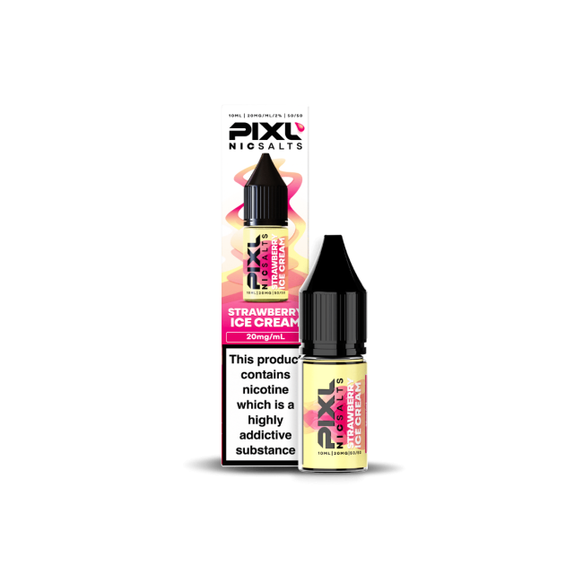 Strawberry Ice Cream E-Liquid Nicotine Salt By Pixl 10ml - Vapestore Direct