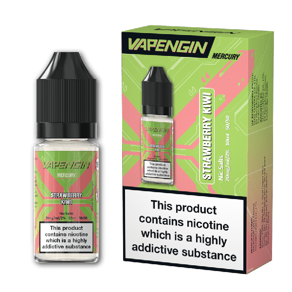 Strawberry Kiwi Mercury E-Liquid Nicotine Salt By Vapengin 10ml - Vapestore Direct