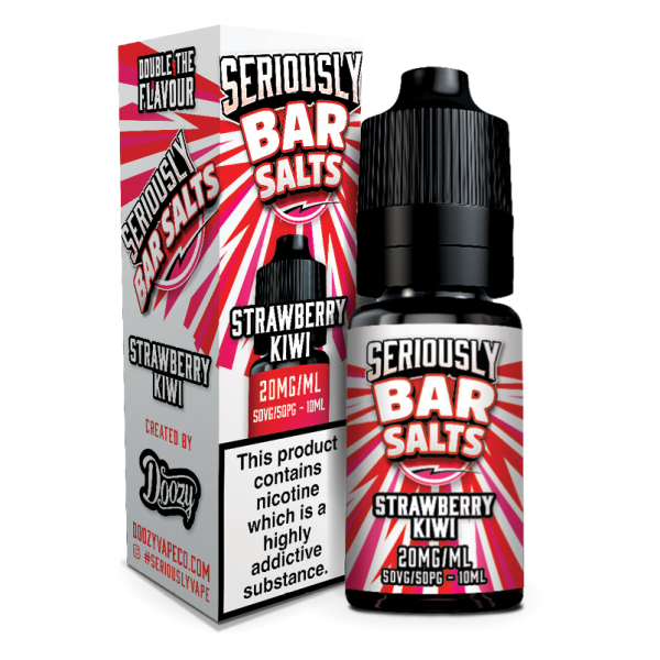 Strawberry Kiwi Seriously Bar Salts E-Liquid Nicotine Salt By Doozy Vape 10ml - Vapestore Direct