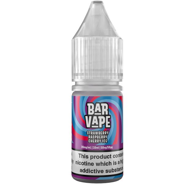 Strawberry Raspberry Cherry Ice E-Liquid Nicotine Salt By Bar Vape 10ml - Vapestore Direct