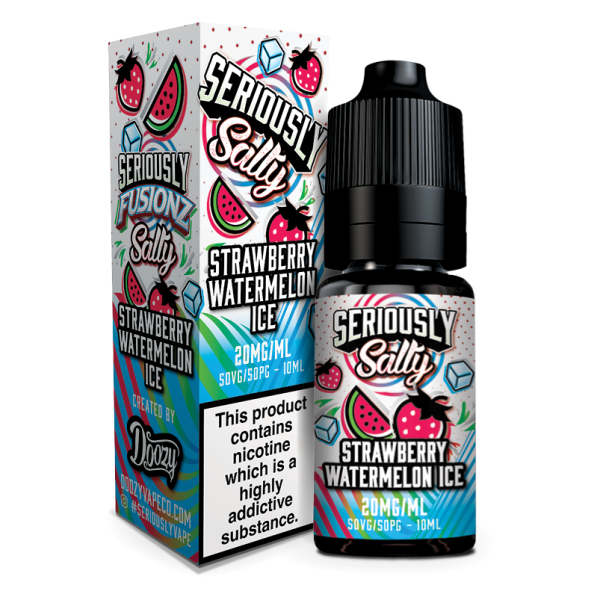 Strawberry Watermelon Ice Seriously Fusionz Salty E-Liquid Nicotine Salt By Doozy Vape 10ml - Vapestore Direct
