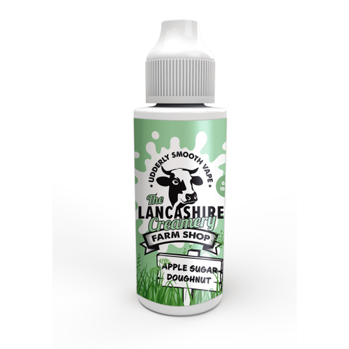 Apple Sugar Doughnut E-Liquid Shortfill By The Lancashire Creamery 100ml - Vapestore Direct