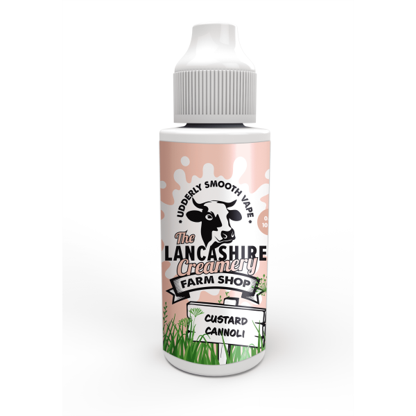Custard Cannoli E-Liquid Shortfill By The Lancashire Creamery 100ml - Vapestore Direct