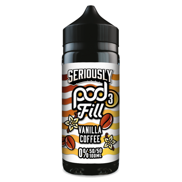 Vanilla Coffee Seriously Pod Fill 3 E-Liquid Shortfill By Doozy Vape 100ml - Vapestore Direct