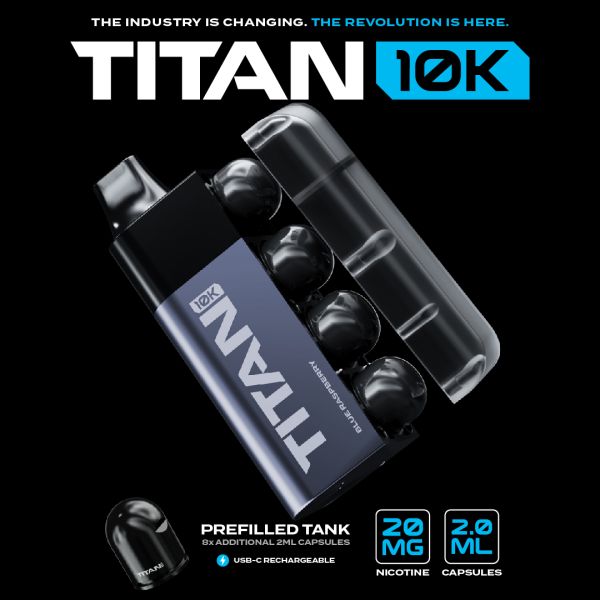 Titan 10K Pre-Filled 10,000 Puff Pod Kit 20mg - Vapestore Direct