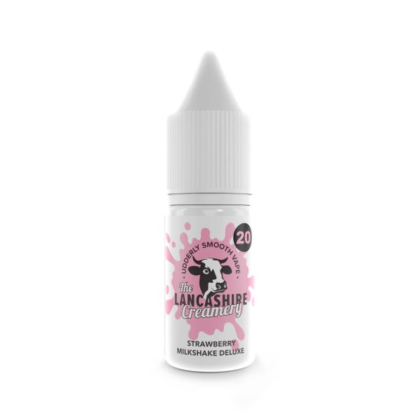 Strawberry Milkshake Deluxe E-Liquid Nic Salt By The Lancashire Creamery 10ml - Vapestore Direct