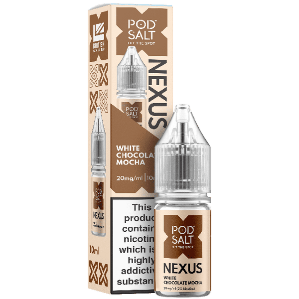 White Chocolate Mocha NEXUS E-Liquid Nicotine Salt By Pod Salt 10ml - Vapestore Direct