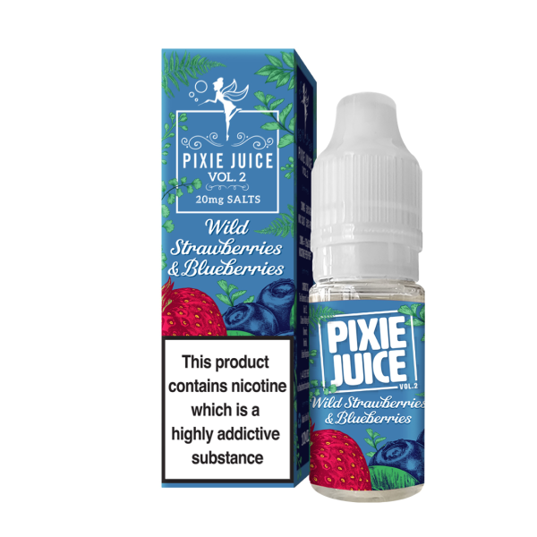 Wild Strawberries & Blueberries E-Liquid Nicotine Salt By Pixie Juice Vol. 2 10ml - Vapestore Direct