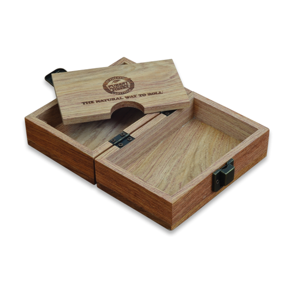 Raw Wood Box Open - Vapestore Direct